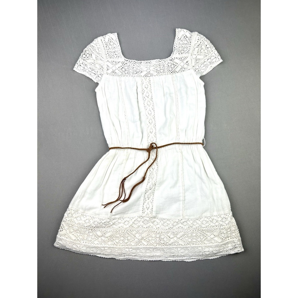 Ella Moss Girls 12 White Coastal Beachy Summer Dress